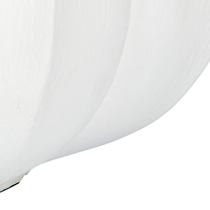 White decorative bowl side with smooth curve and subtle ridged surface