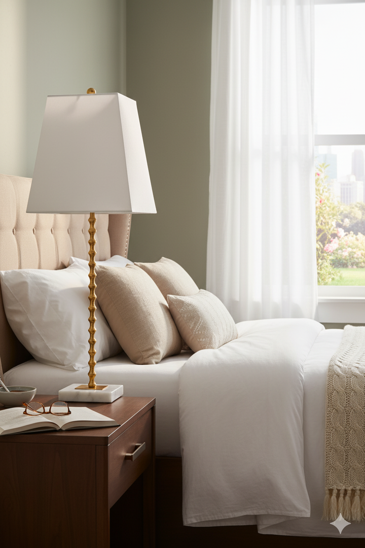 Jana table lamp with a bold gold ball and sophisticated marble base, bringing contemporary elegance and a luxurious glow to any room.