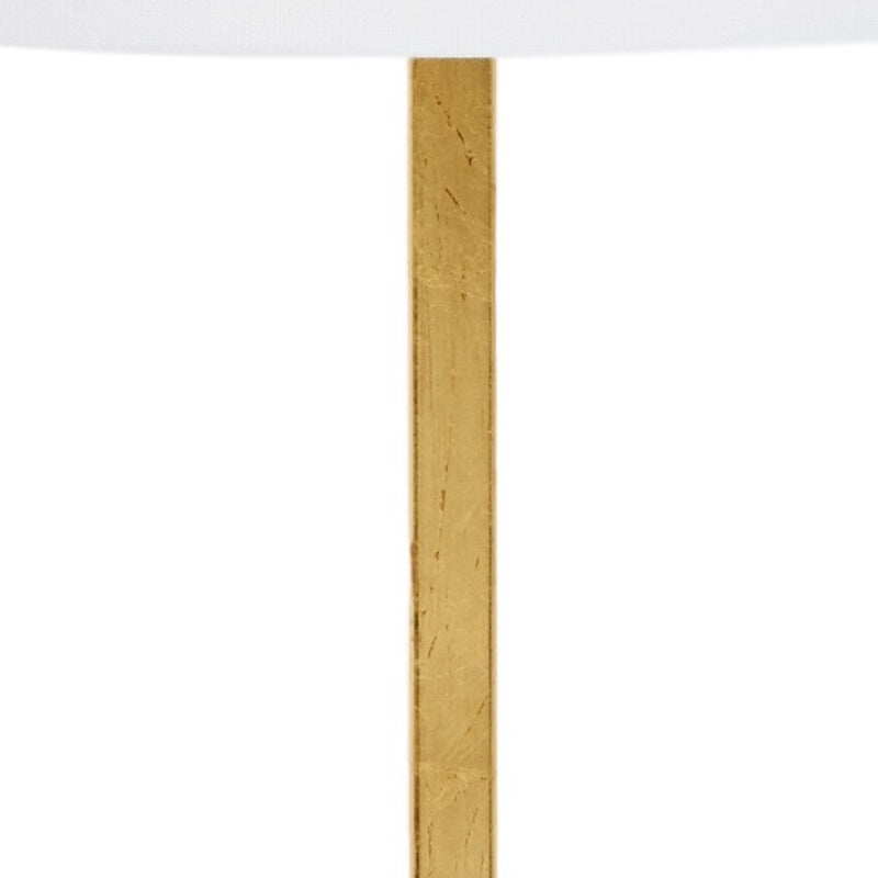 Gold leaf buffet lamp support rod with textured finish