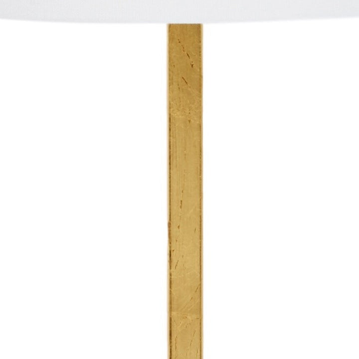 Gold leaf buffet lamp support rod with textured finish