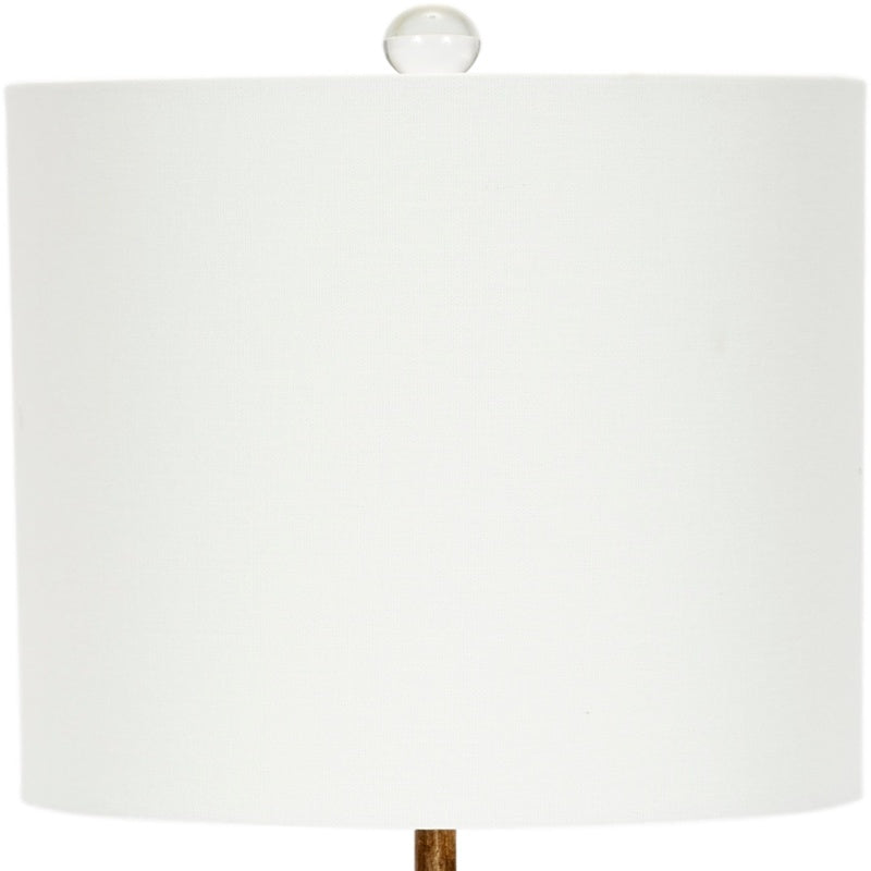 Table lamp with white drum shade