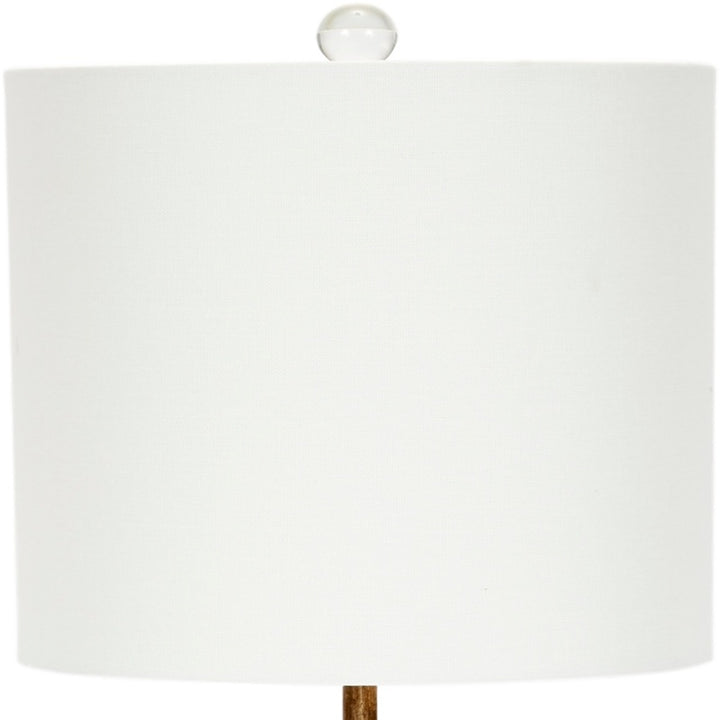Table lamp with white drum shade