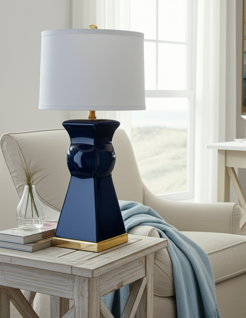 Amelia table lamp featuring a stunning alabaster base and clear acrylic accents, bringing a sophisticated and contemporary vibe to your space.