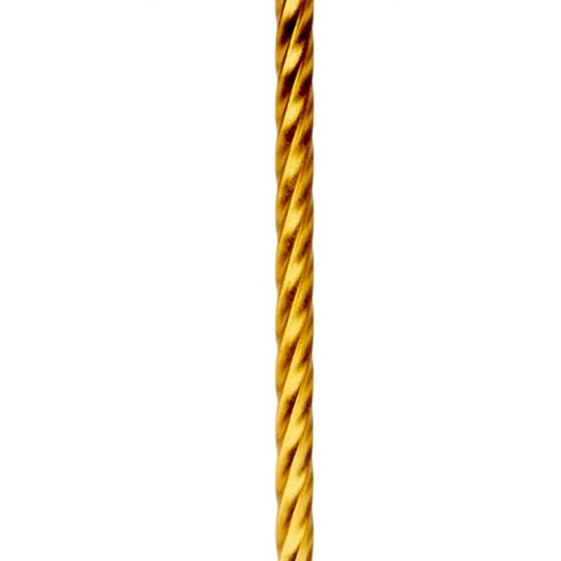 Twisted gold lamp pole segment.