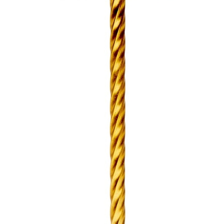 Twisted gold lamp pole segment.