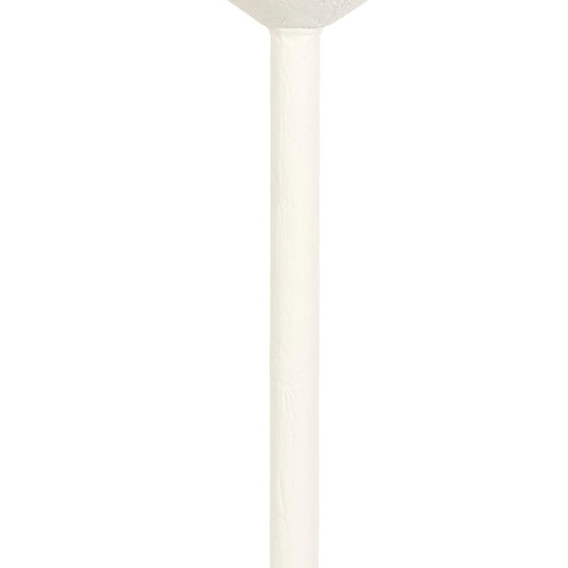 Leia white gesso buffet lamp column in white finish