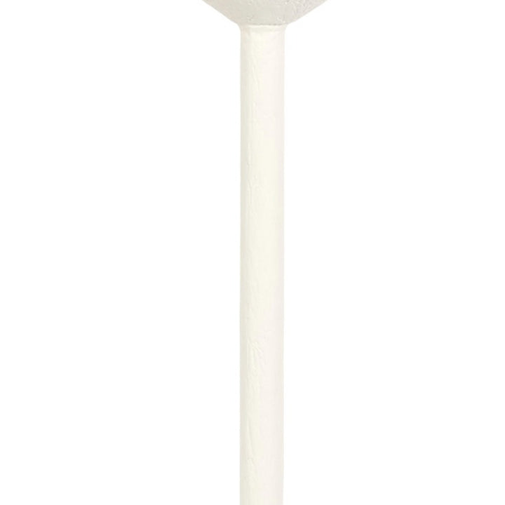 Leia white gesso buffet lamp column in white finish