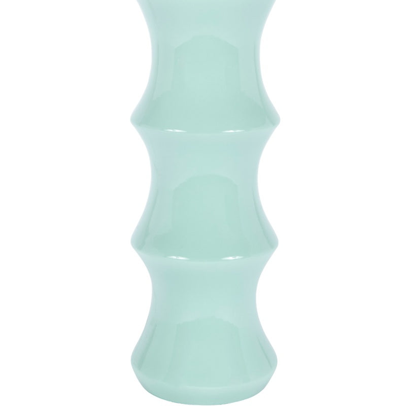 Celadon ceramic lamp base, glossy teardrop silhouette