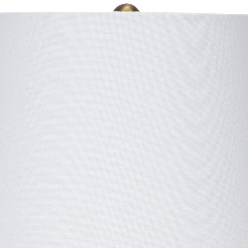 White linen lampshade fabric for a table lamp