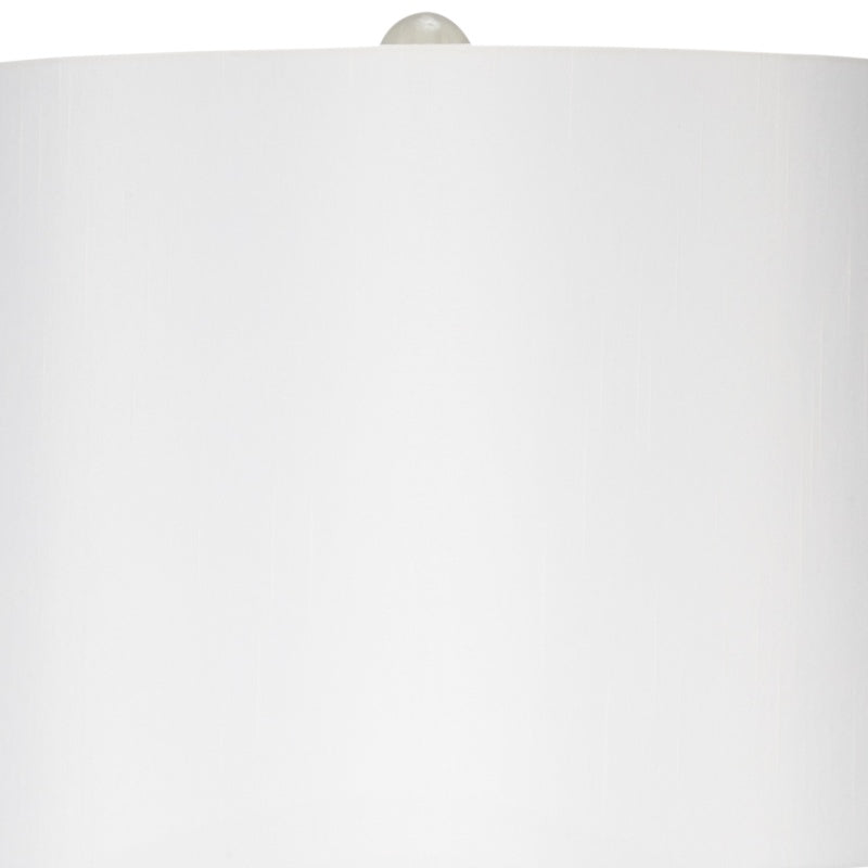 White linen lamp shade, minimal close-up