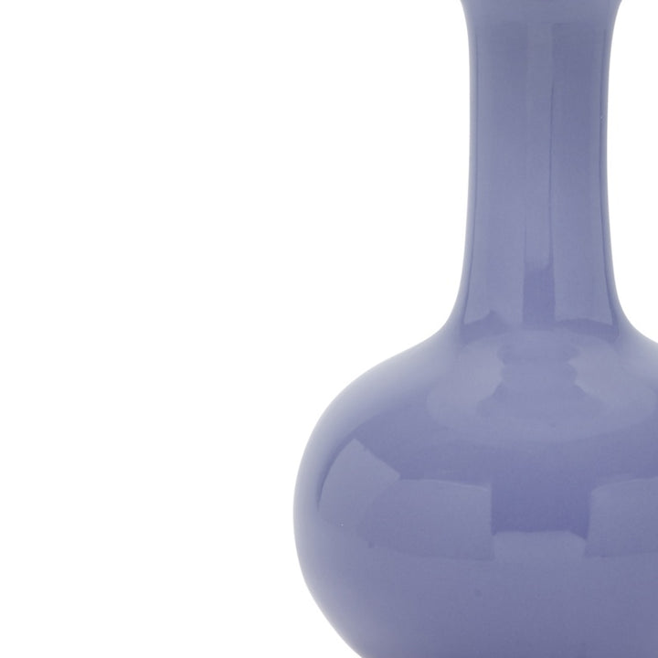 Lavender ceramic lamp base neck in glossy finish