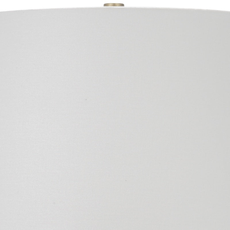White linen drum lamp shade