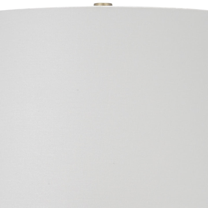 White linen drum lamp shade