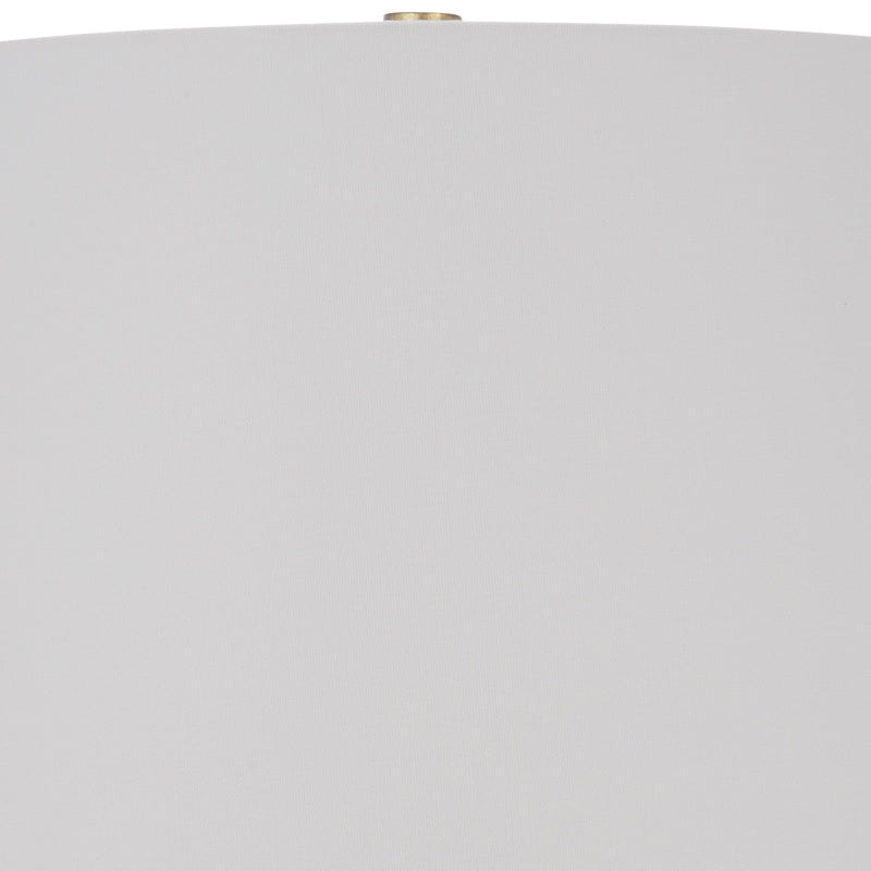 White linen drum lamp shade with smooth fabric surface