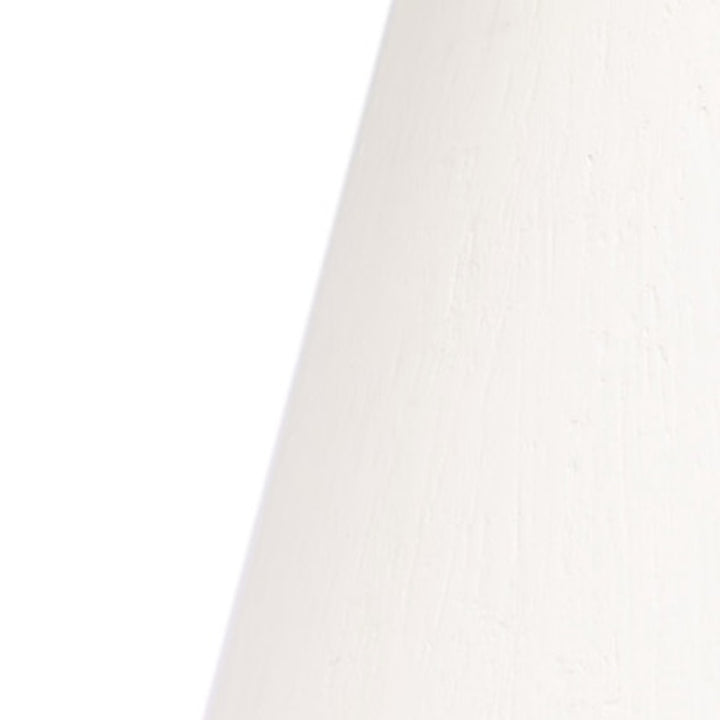 White gesso pendant detail, textured surface close-up