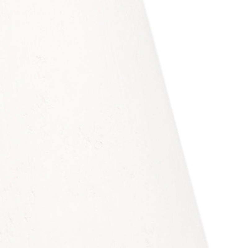 White gesso pendant detail, smooth textured white finish