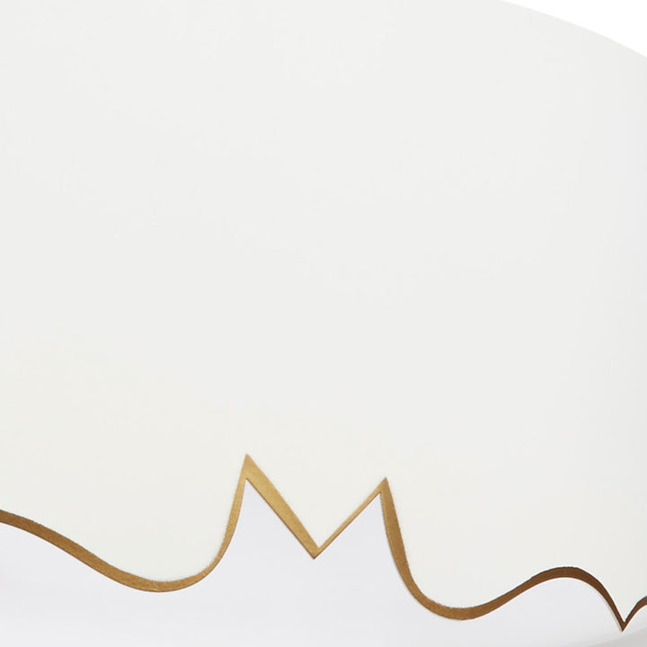 White wavy pendant detail with gold accents