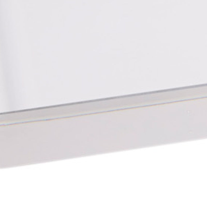 Clear rectangular crystal riser detail, glossy beveled edge