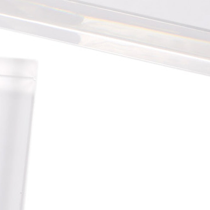 Clear rectangular crystal riser corner with reflective crystal sides