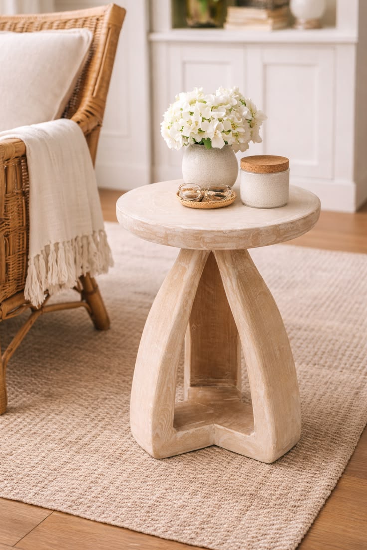 Avalon White Pine Mungar Wood Accent Table