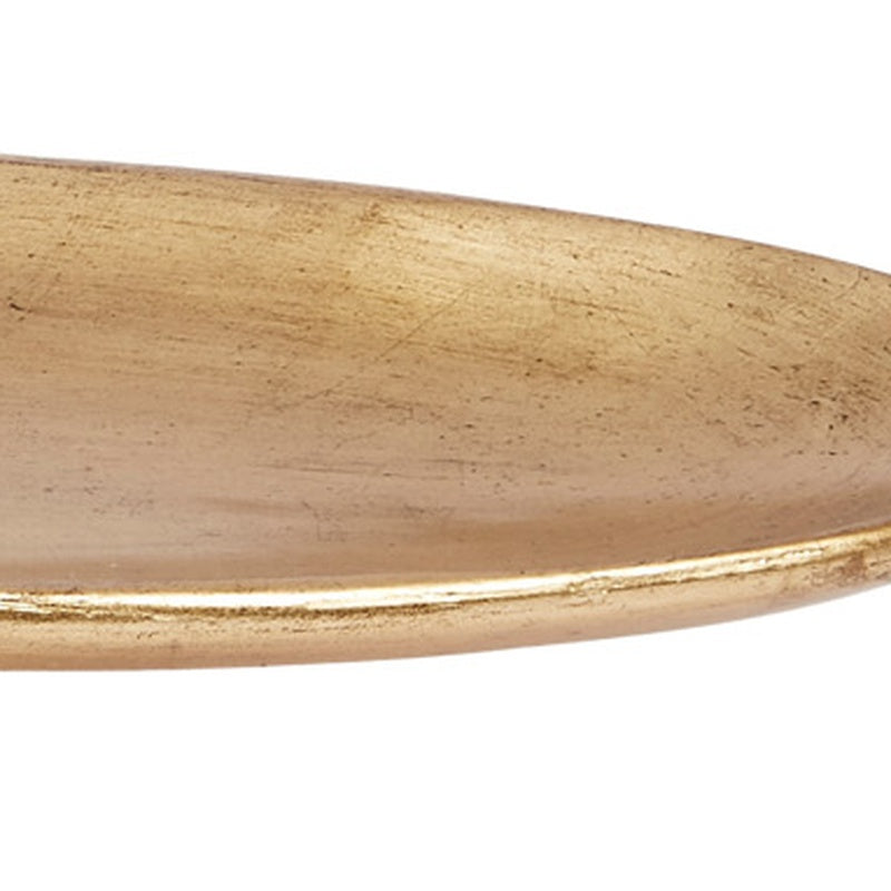 Antique gold display tray lip with smooth rounded rim