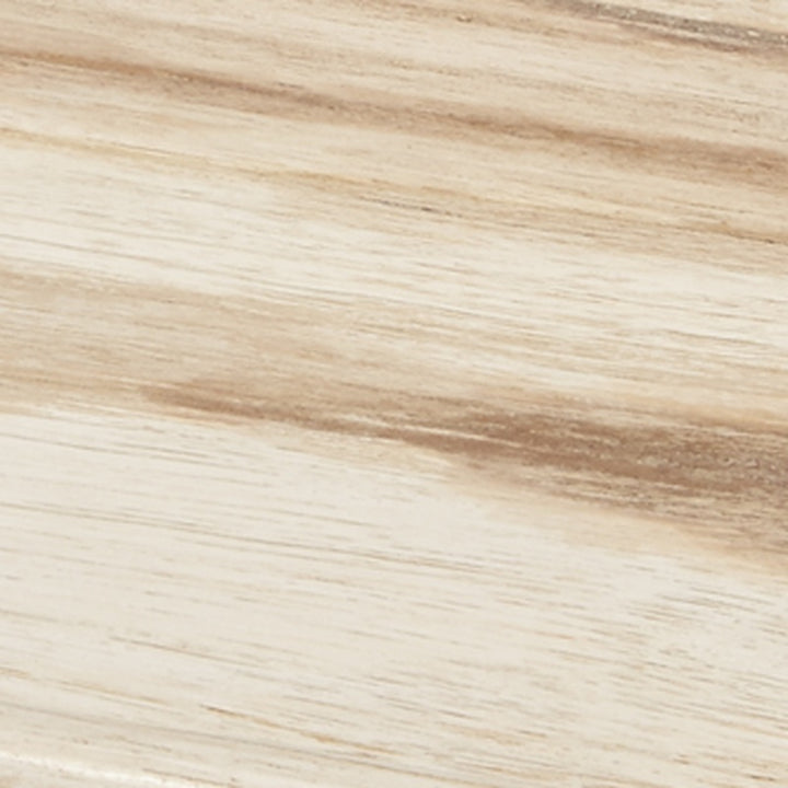 Cream petrified wood tray surface detail with fine linear brown striations