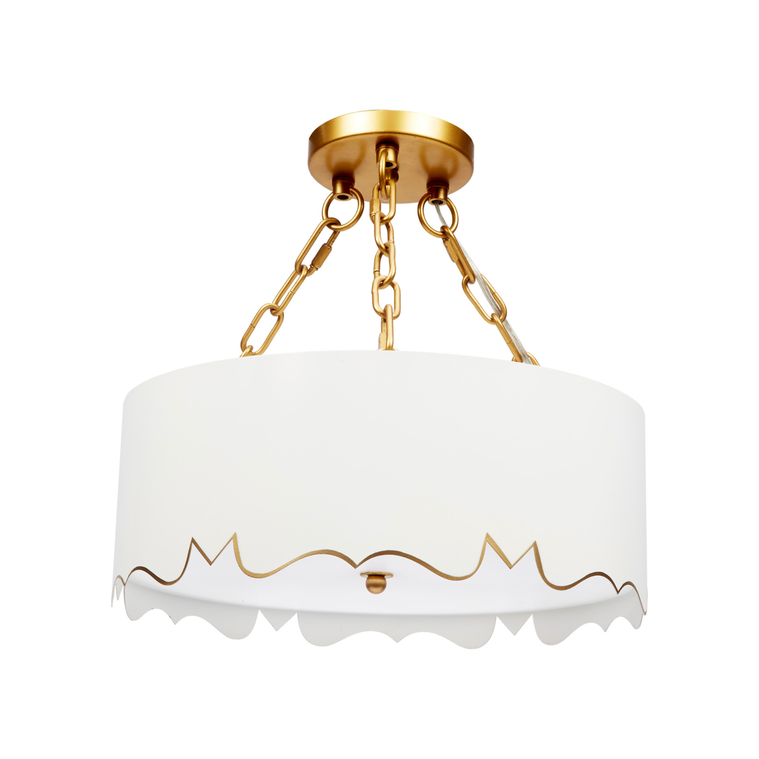 Elegant Nicole pendant light in cream with gold lining, perfect for bedrooms, dining rooms, or living areas.