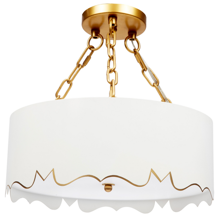 Elegant Nicole pendant light in cream with gold lining, perfect for bedrooms, dining rooms, or living areas.