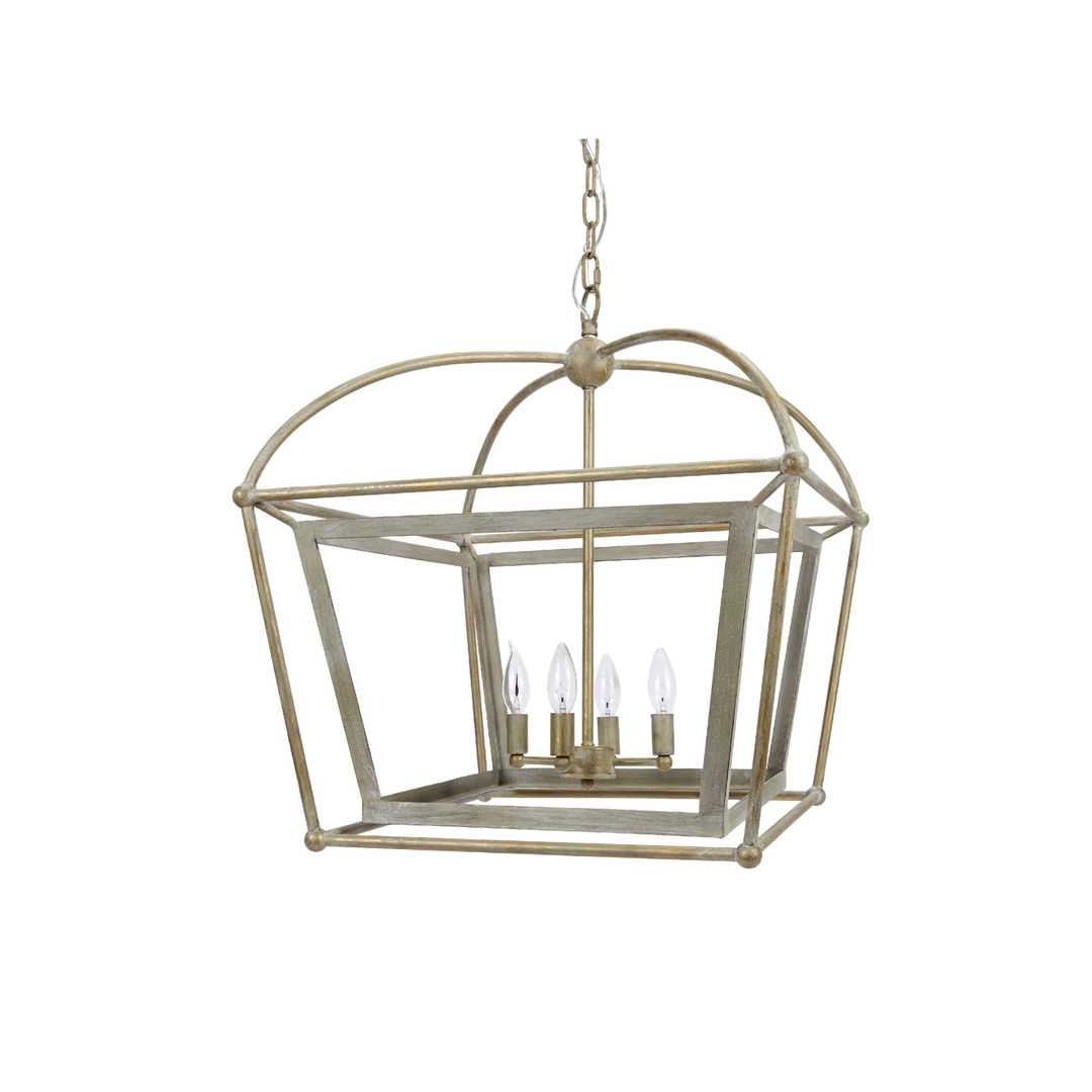 Elegant Providence & Draper metal lantern, perfect for living rooms, entryways, or outdoor décor.